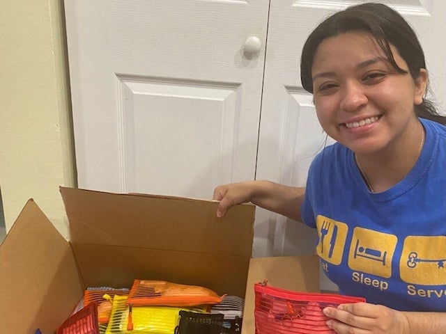 In early August, Alejandra Beltran held a hurricane preparedness giveaway a women’s shelter in South Florida.