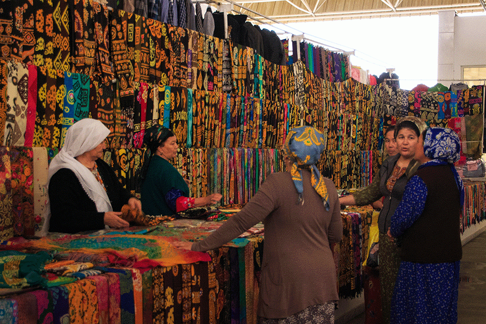 textile market in Turkmenistan