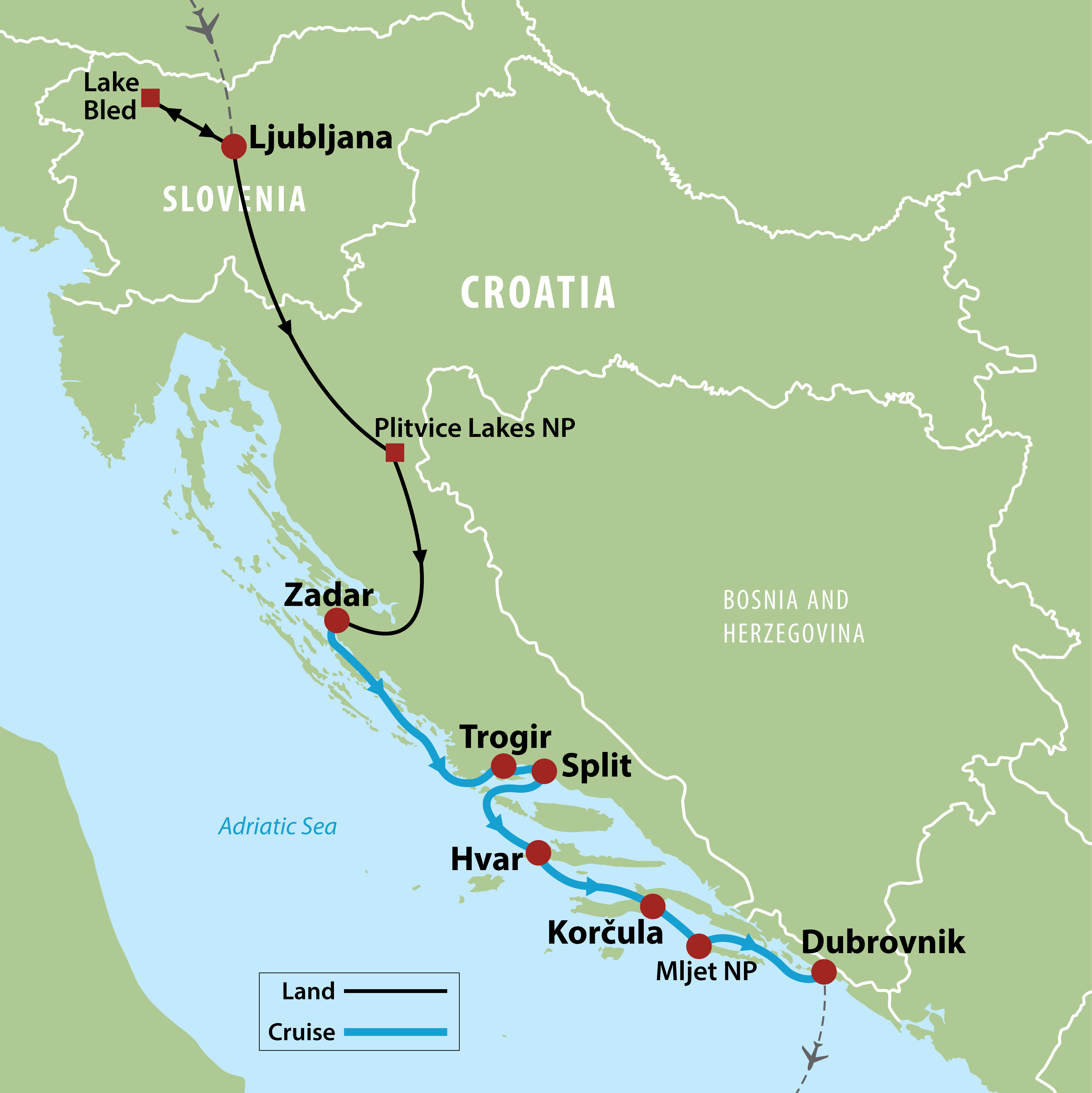itinerary map