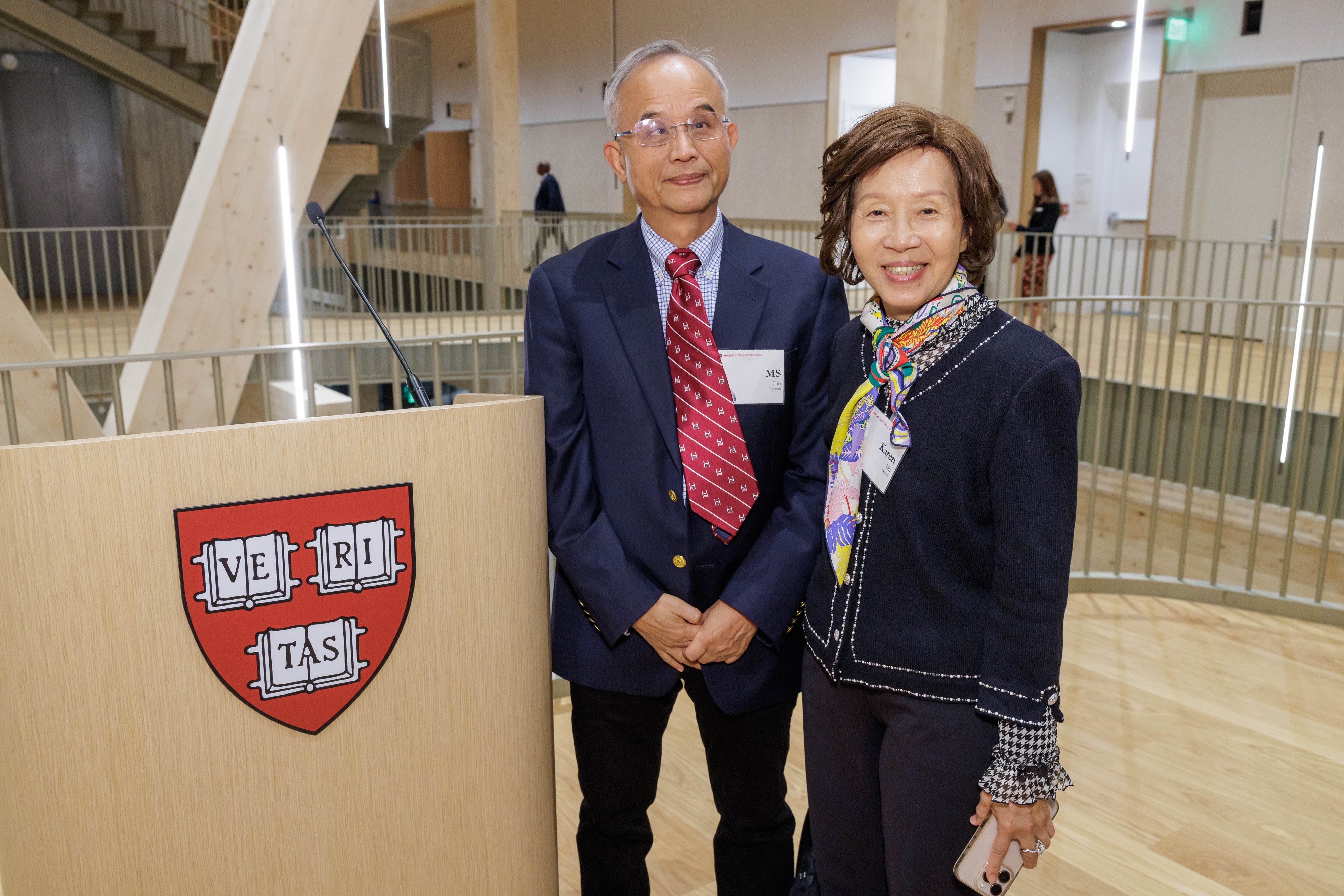 Mou-Shiung Lin and Karen Lin at the welcome reception for the 2025 Global Advisory Council meeting.