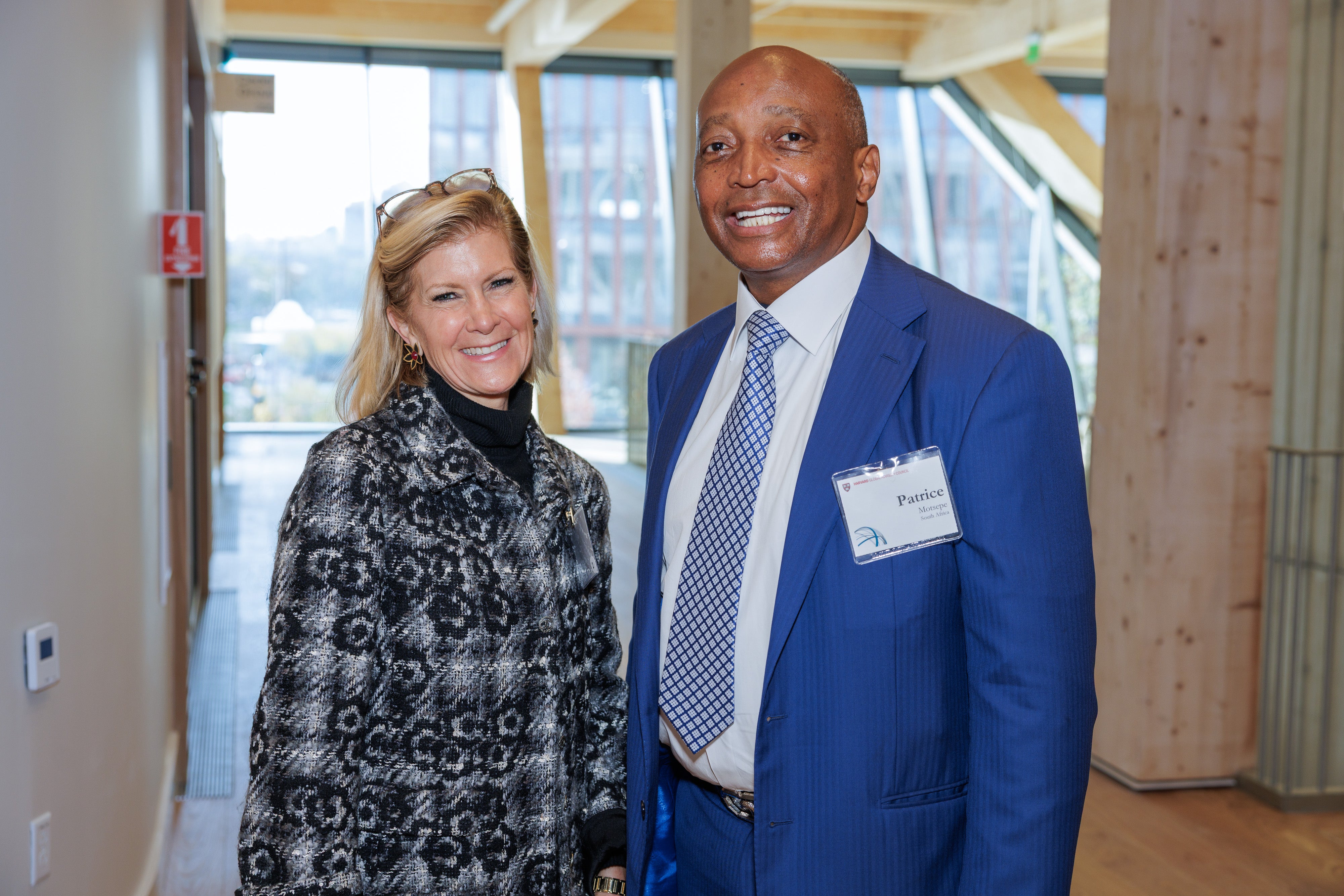 Mary C. Erdoes and Patrice Motsepe at the 2025 Global Advisory Council meeting.