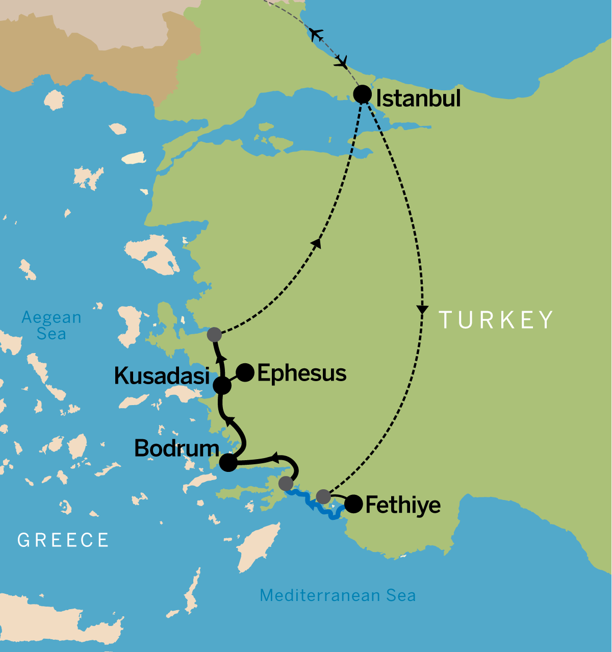 itinerary map