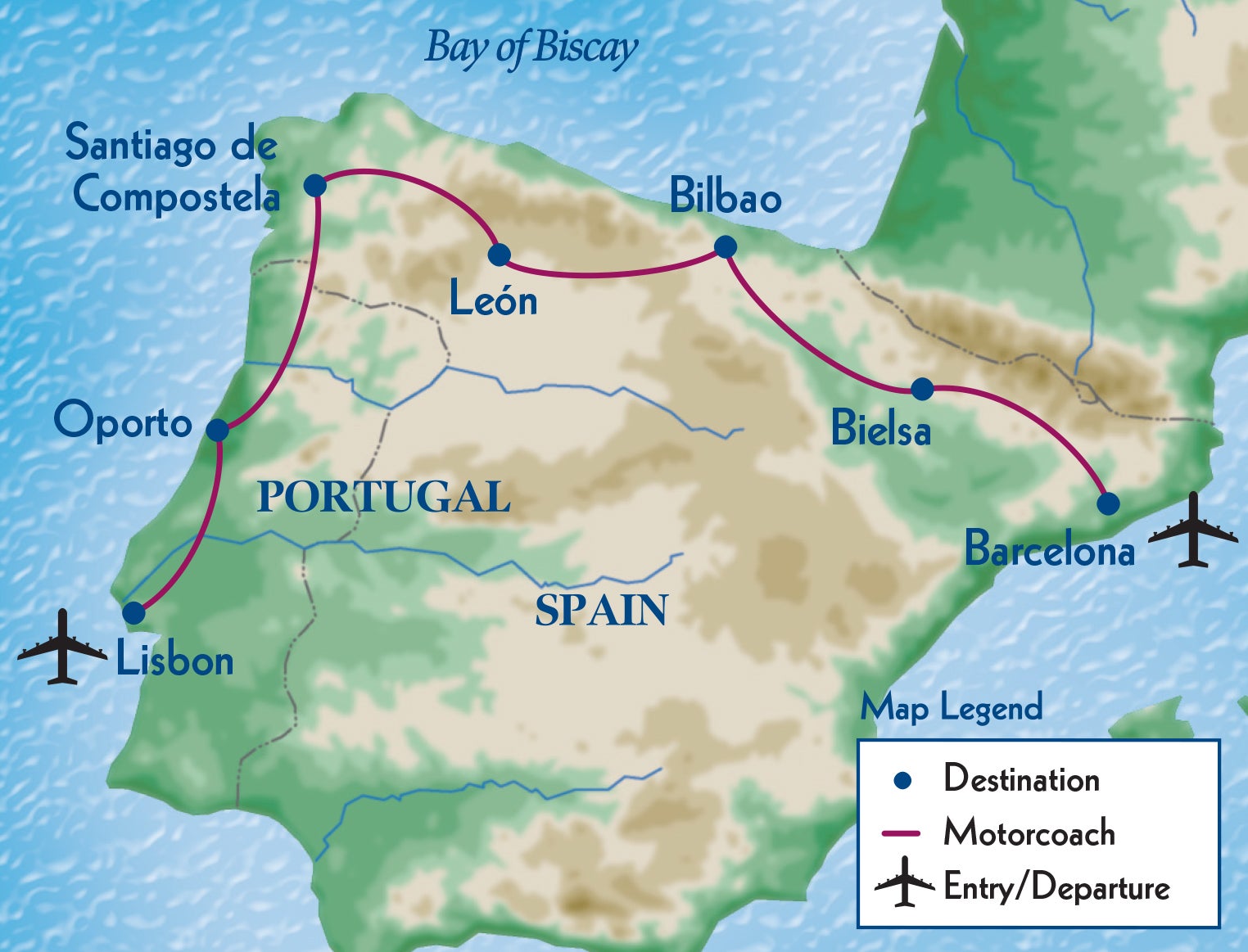 itinerary map