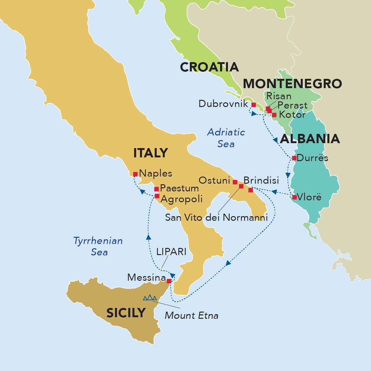 itinerary map