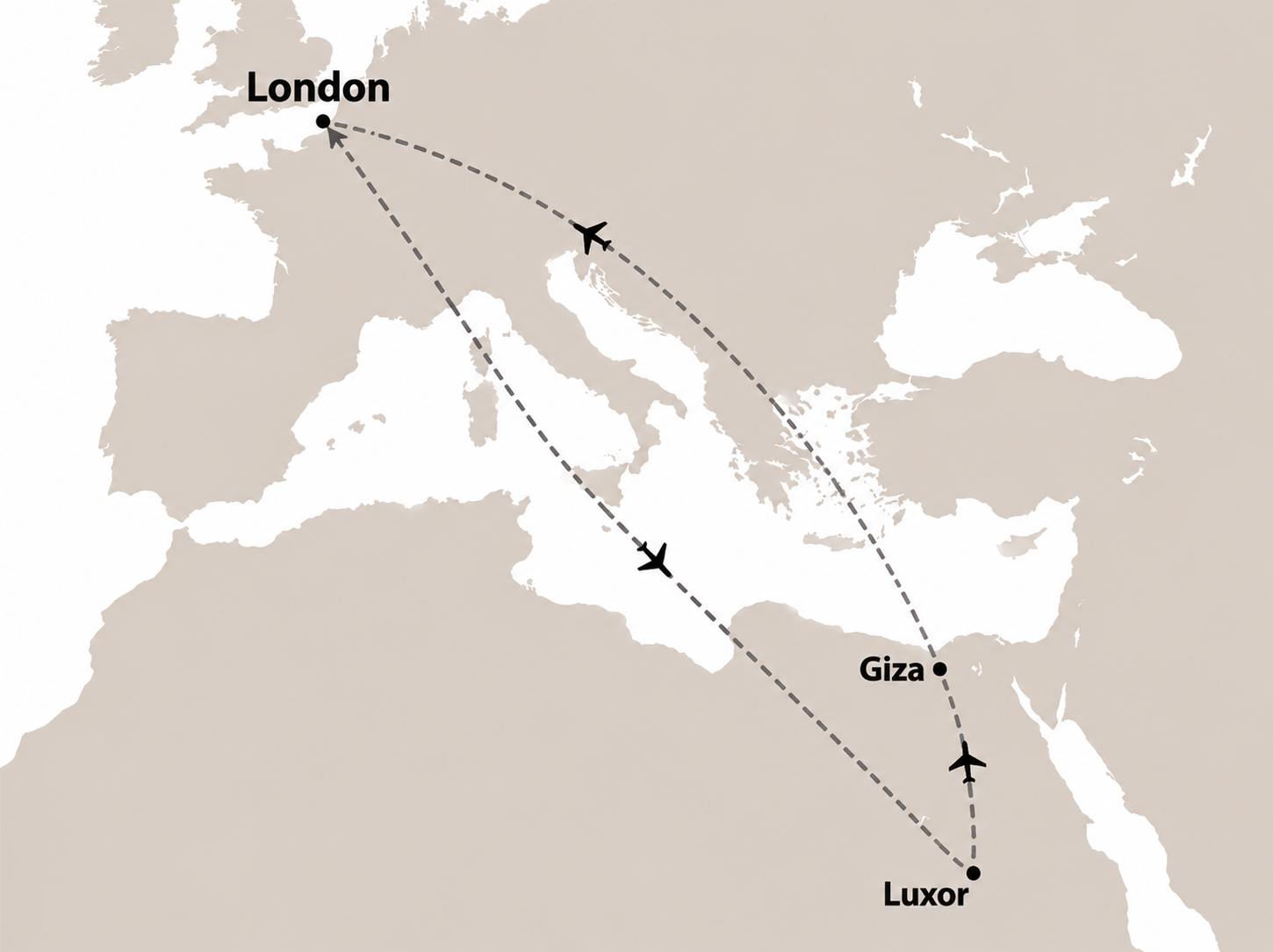 itinerary map
