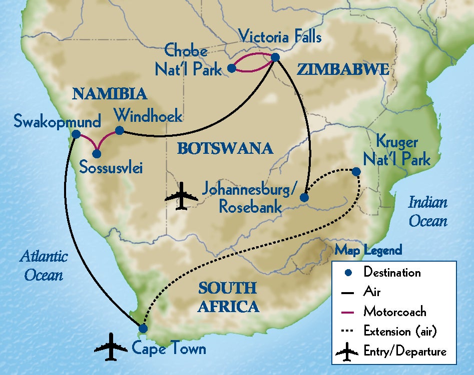 itinerary map