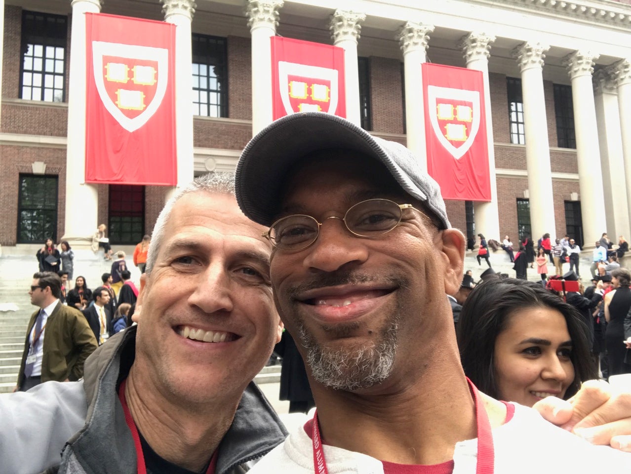 Christian Cooper '84 and his former roommate, Michael M. Phillips ’84, together at their 35th Reunion