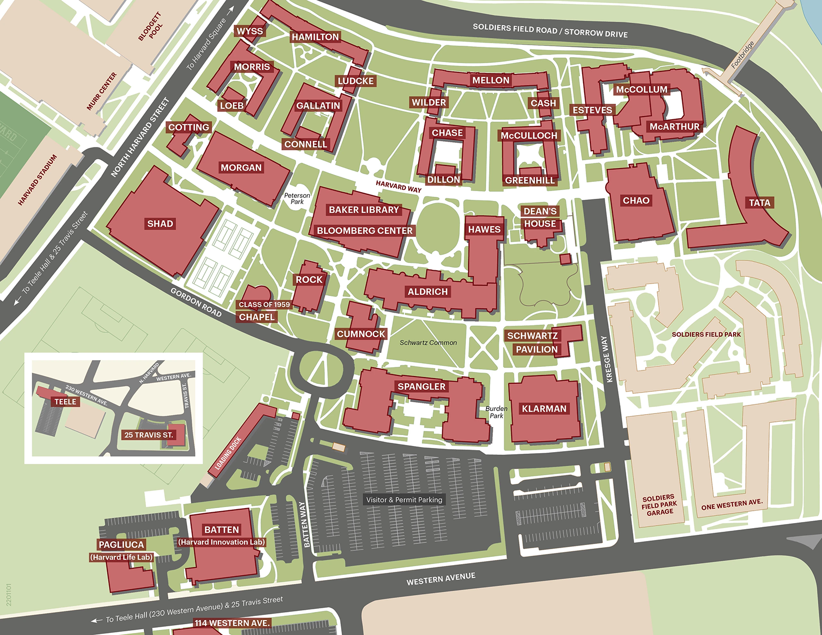 Harvard Business School Campus Map