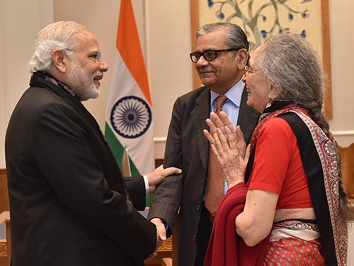 Professor Padma Desai PhD ’60 and Professor Jagdish Bhagwati