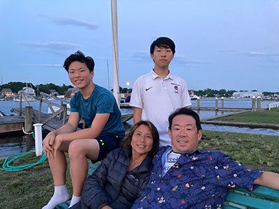 Peter Kim and his family