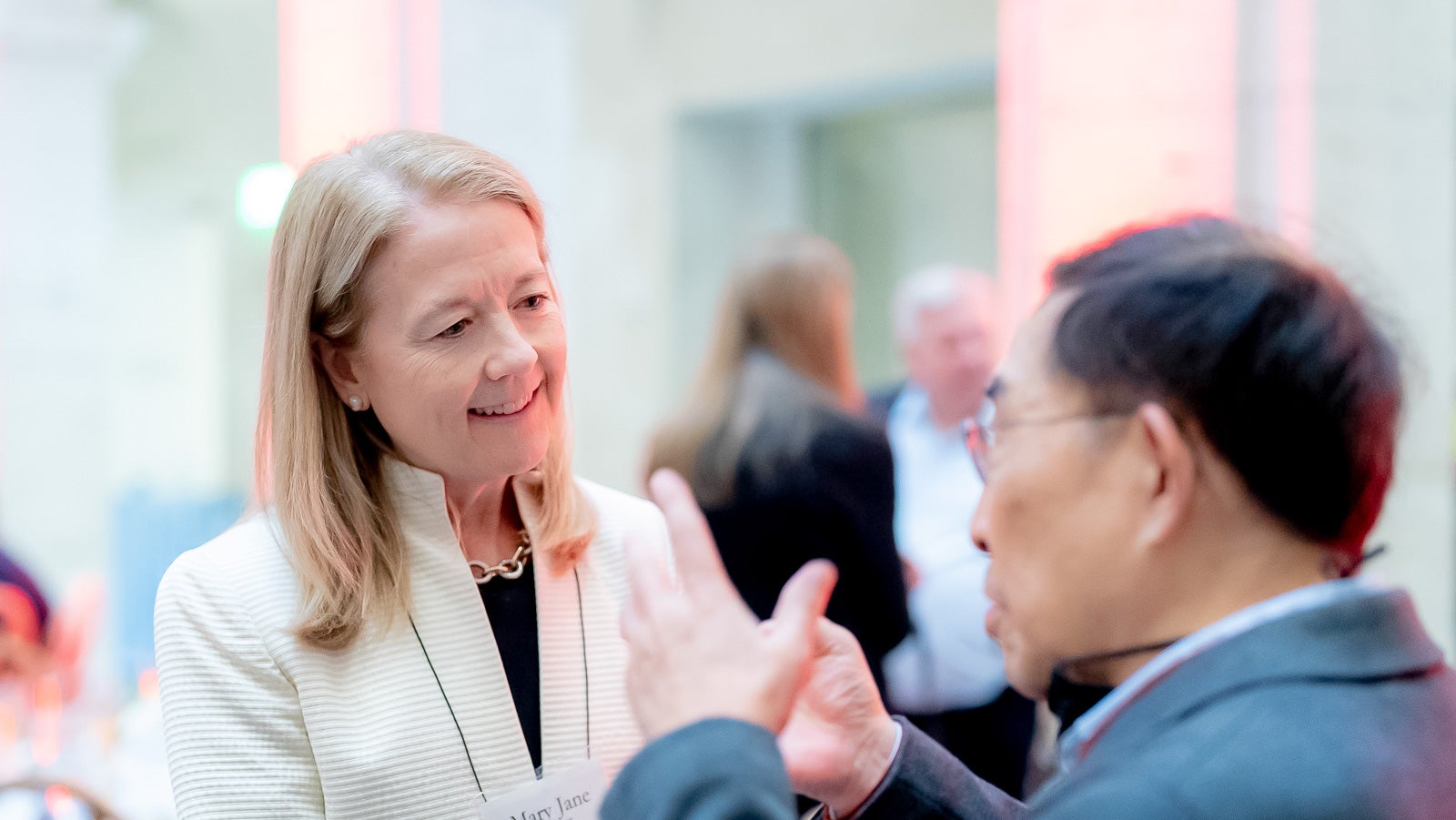 COUR members mingle at the reception at the Harvard Art Museums