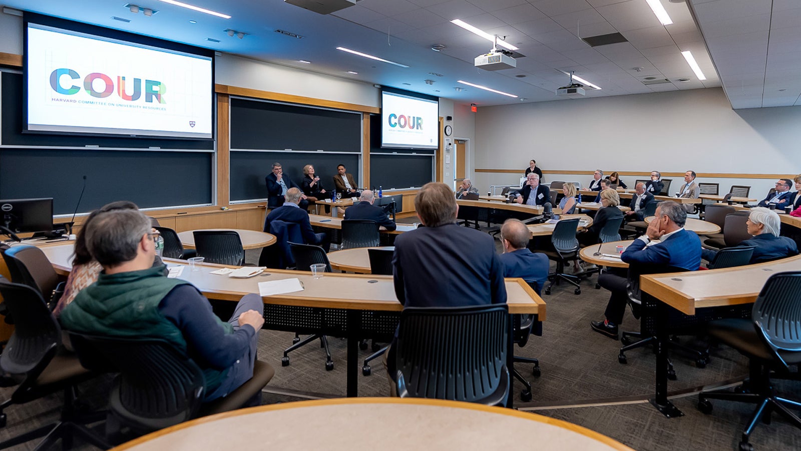 COUR members listen to presentation on human health at Harvard Kennedy School