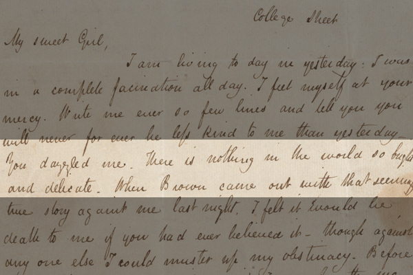 A love letter from John Keats to Fanny Brawne, the woman who inspired many of his most famous poems, on October 11, 1819.