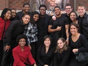 Josh St. Louis AB '09 with Kuumba singers