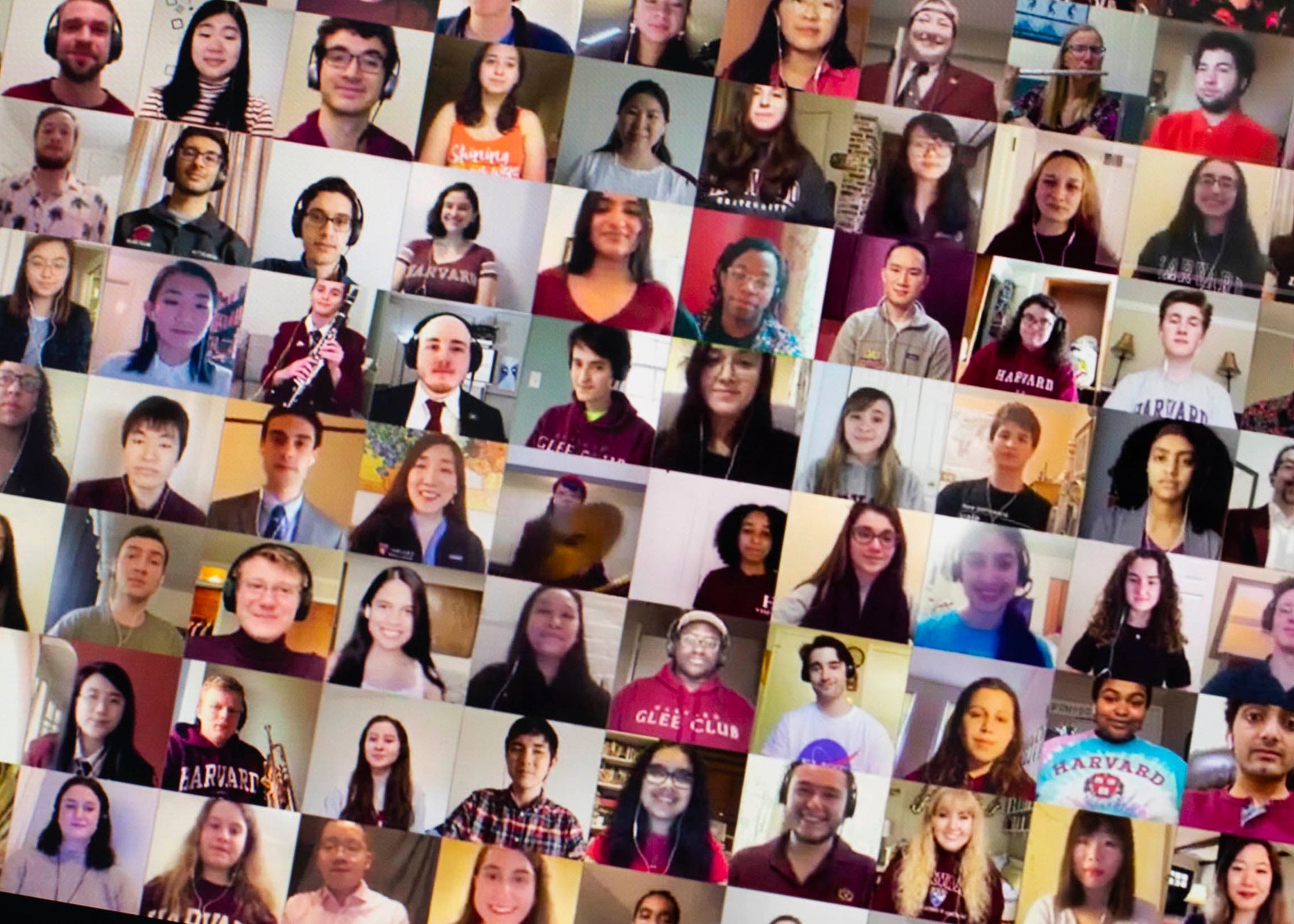 he University-wide Commencement Choir sings “Fair Harvard” at Harvard’s 369th Commencement, which was held remotely on Thursday, May 28, 2020.