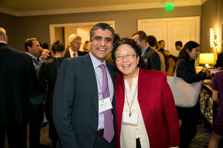 Rakesh Khurana and Melissa Ma share a laugh