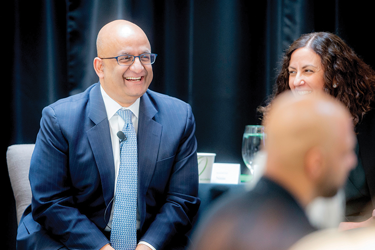 HBS Dean Nitin Nohria participates in a panel discussion