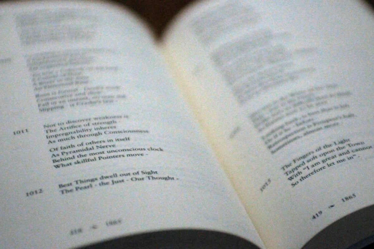 poetry book open poetry book