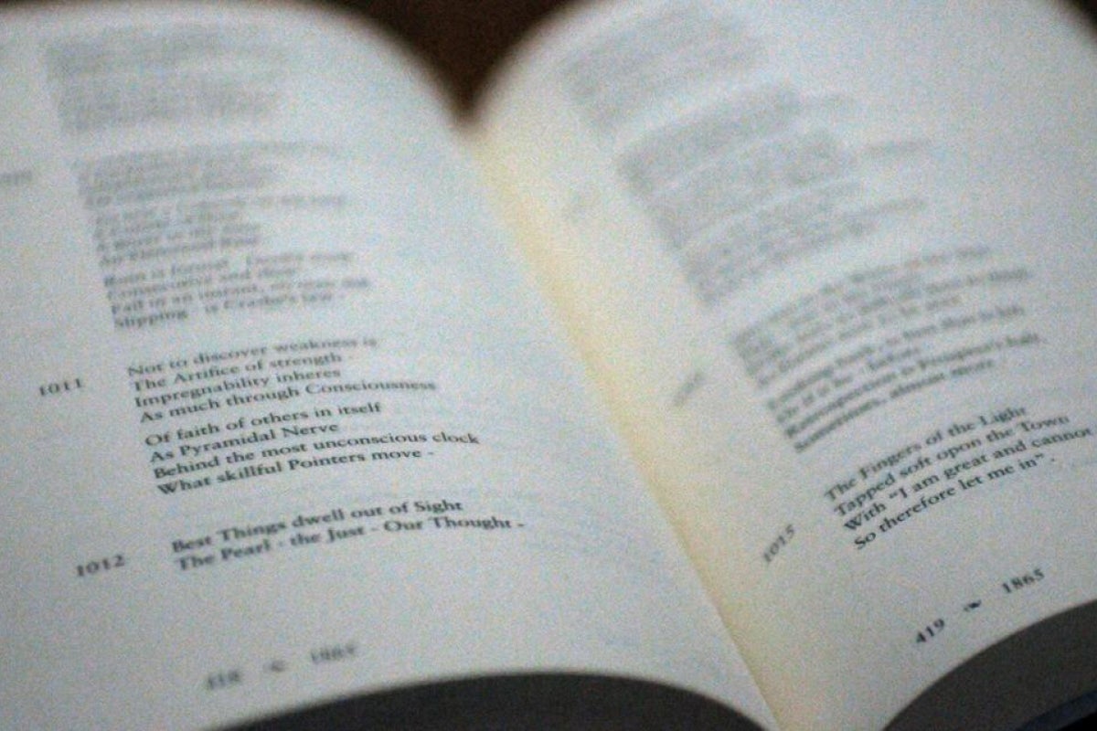 open poetry book 