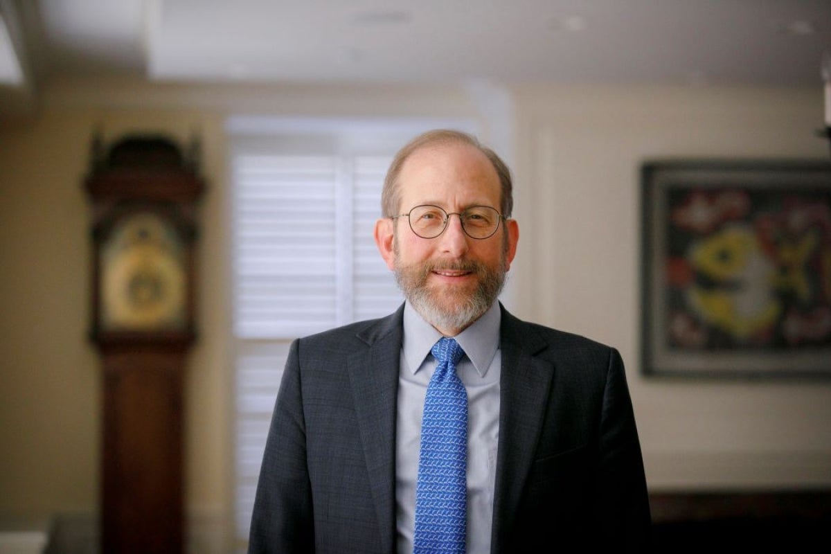 President Alan Garber smiling at camera