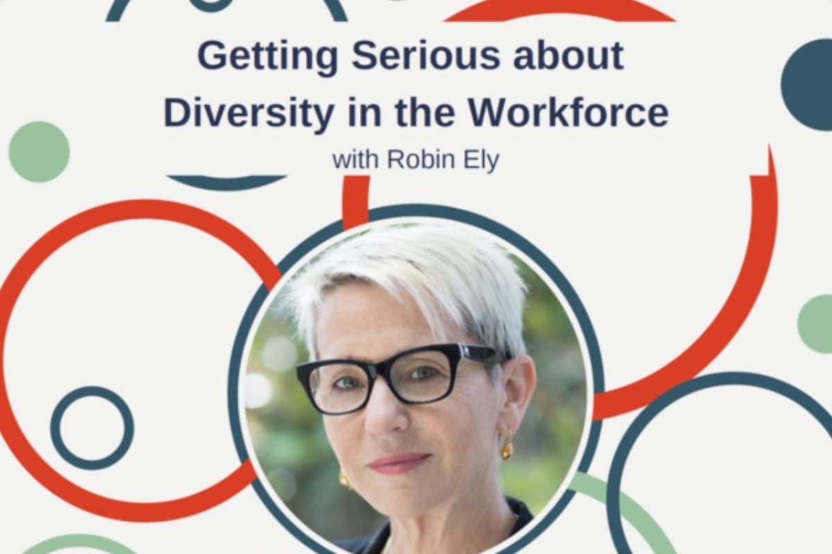 Professor Robin Ely with Program title at top