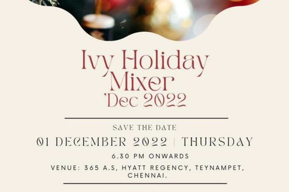 Chennai Holiday Mixer Flyer Chennai Ivy Holiday Mixer Image