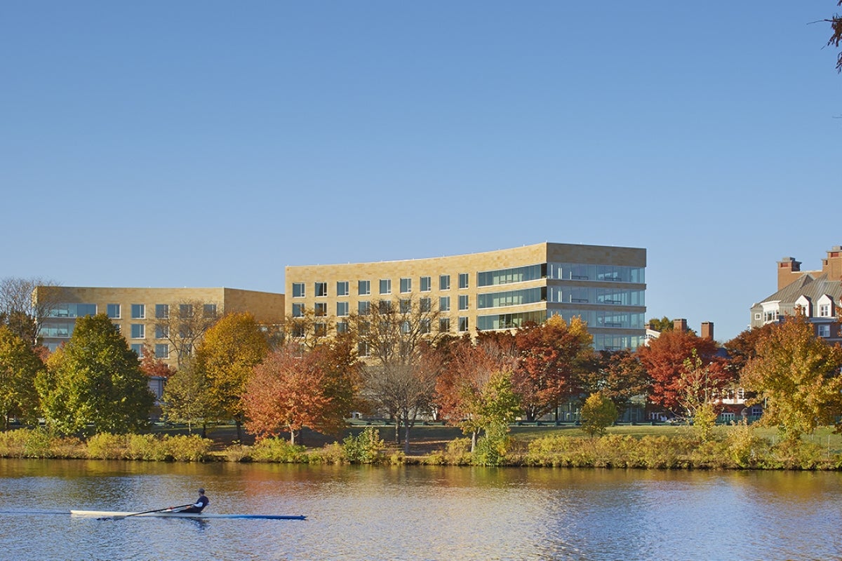 Native American Alumni of Harvard University - Image of Charles River with Harvard Business School in the background