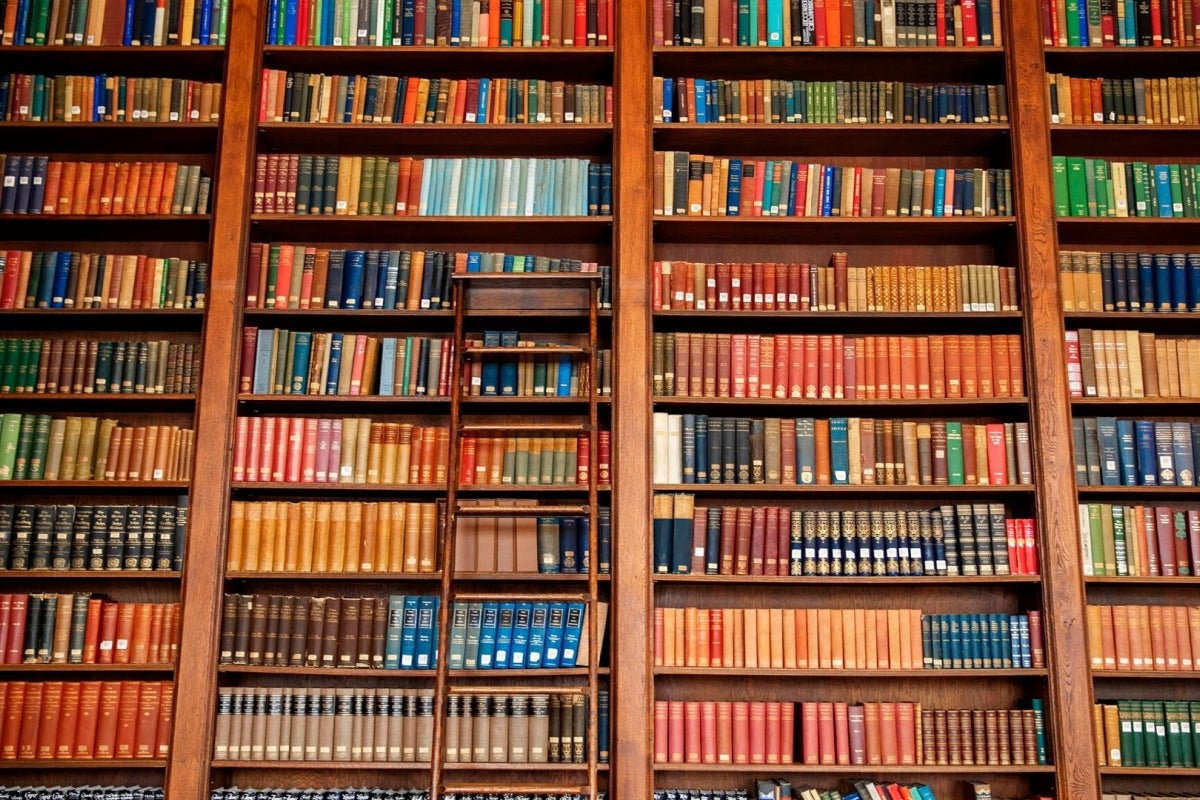 Harvard books library shelf