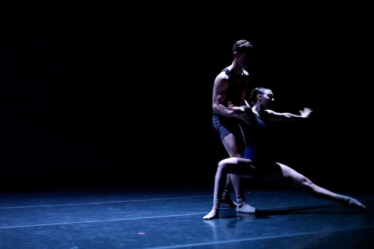 Two dancers on stage