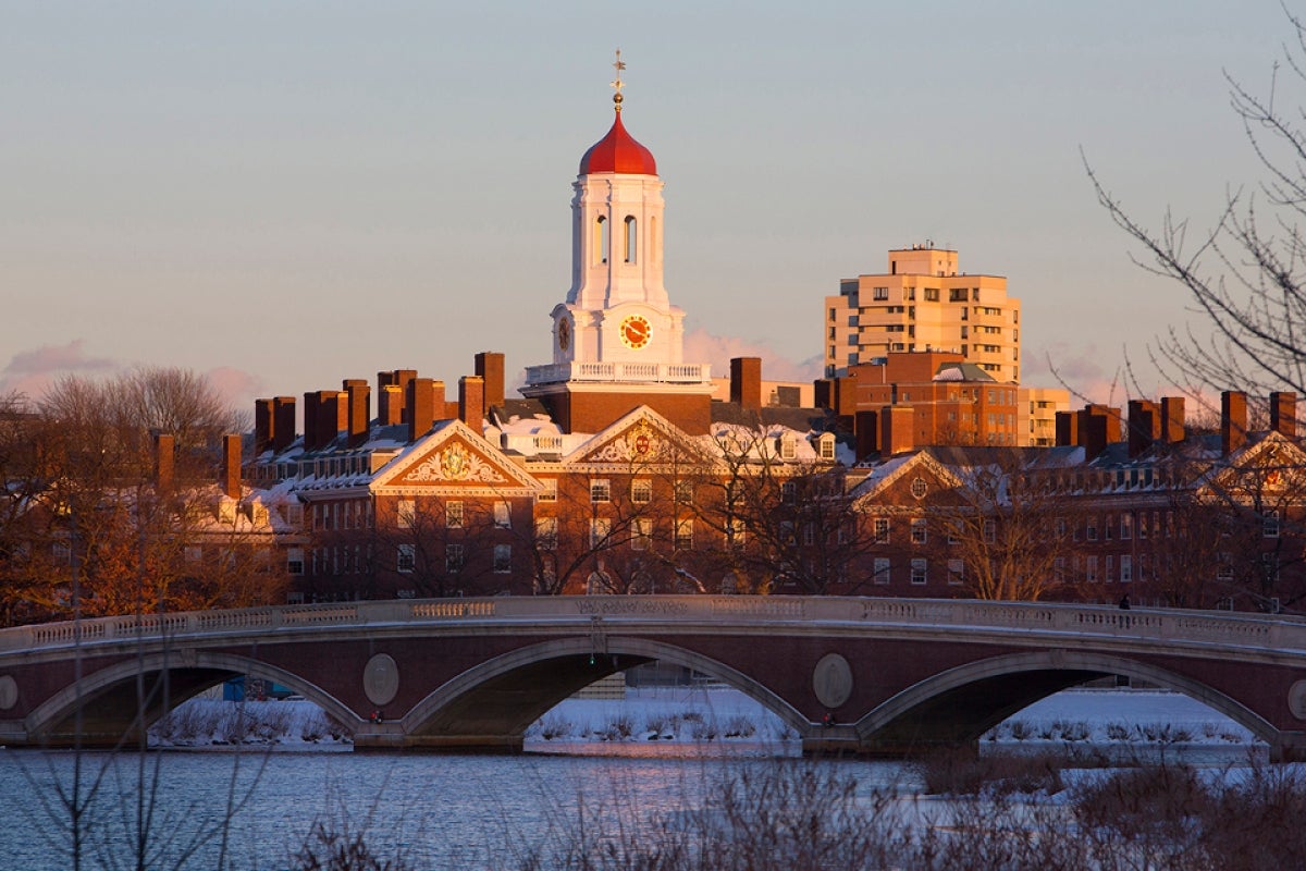 Image of Harvard Cambridge campus from Charles river