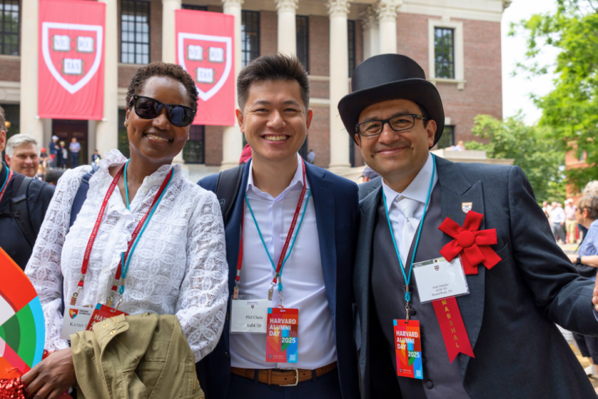 Three HAA Board Reunion Participants Pose Together