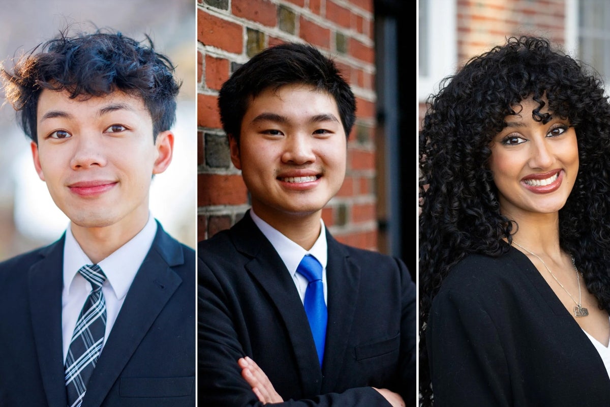 Ryan Doan-Nguyen (from left), John Lin, and Laila Nasher