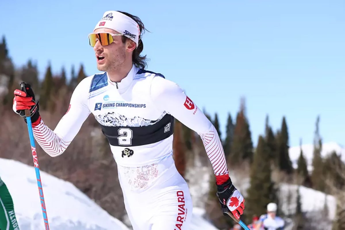 Rémi Drolet '24 skiing 