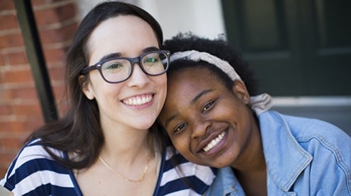 First-year roommates Tatiana Patino '20 (left) and Walburga Khumalo '20
