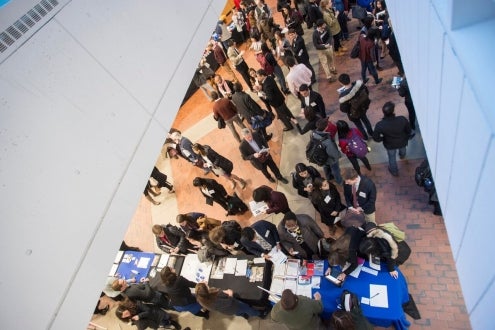 A Harvard alumni event seen from above.