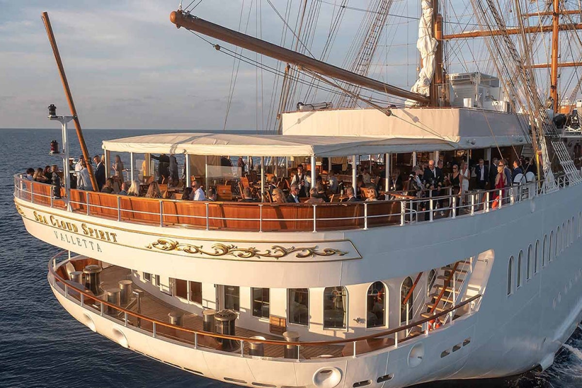 back of ship deck view