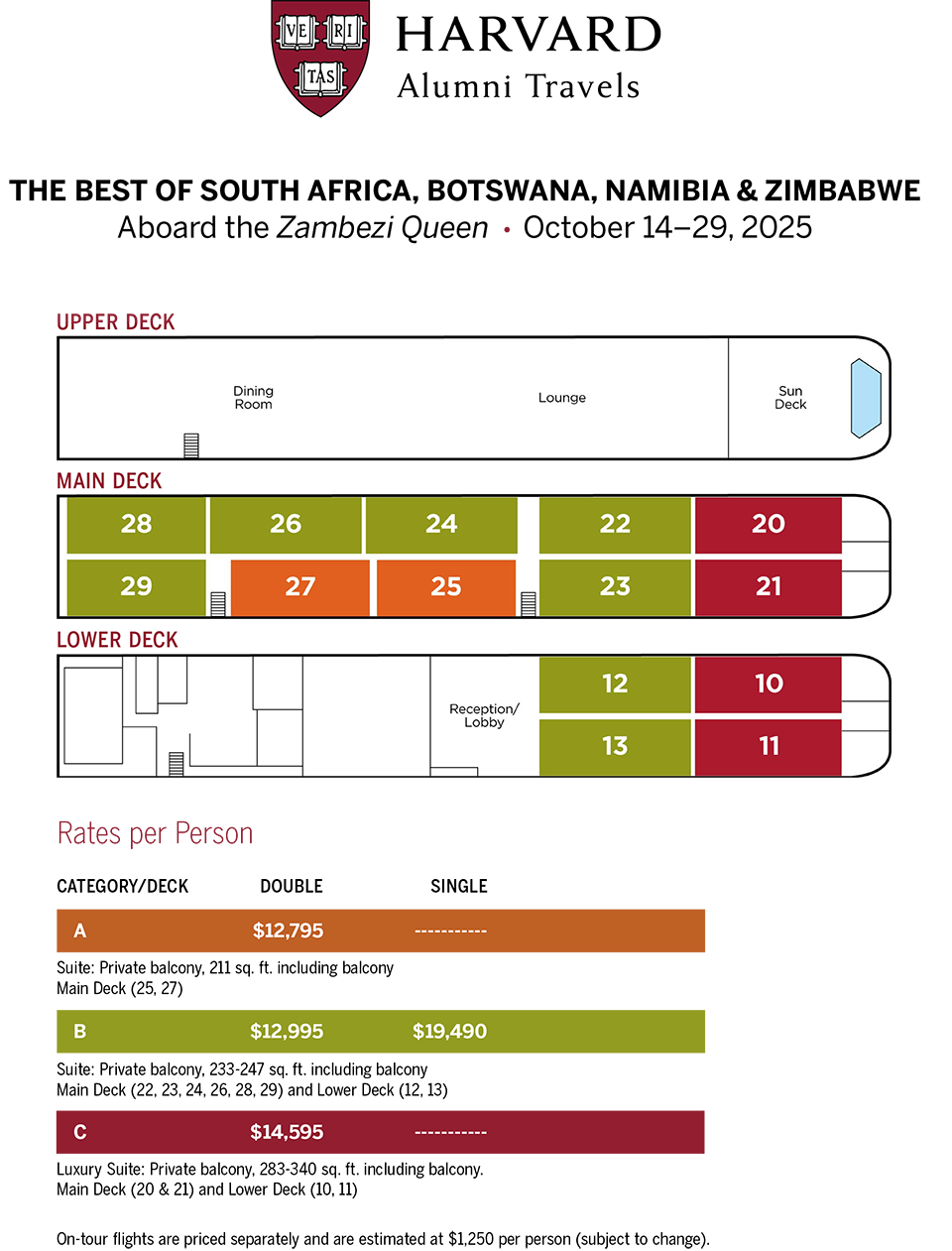 Zambezi Queen deck plan