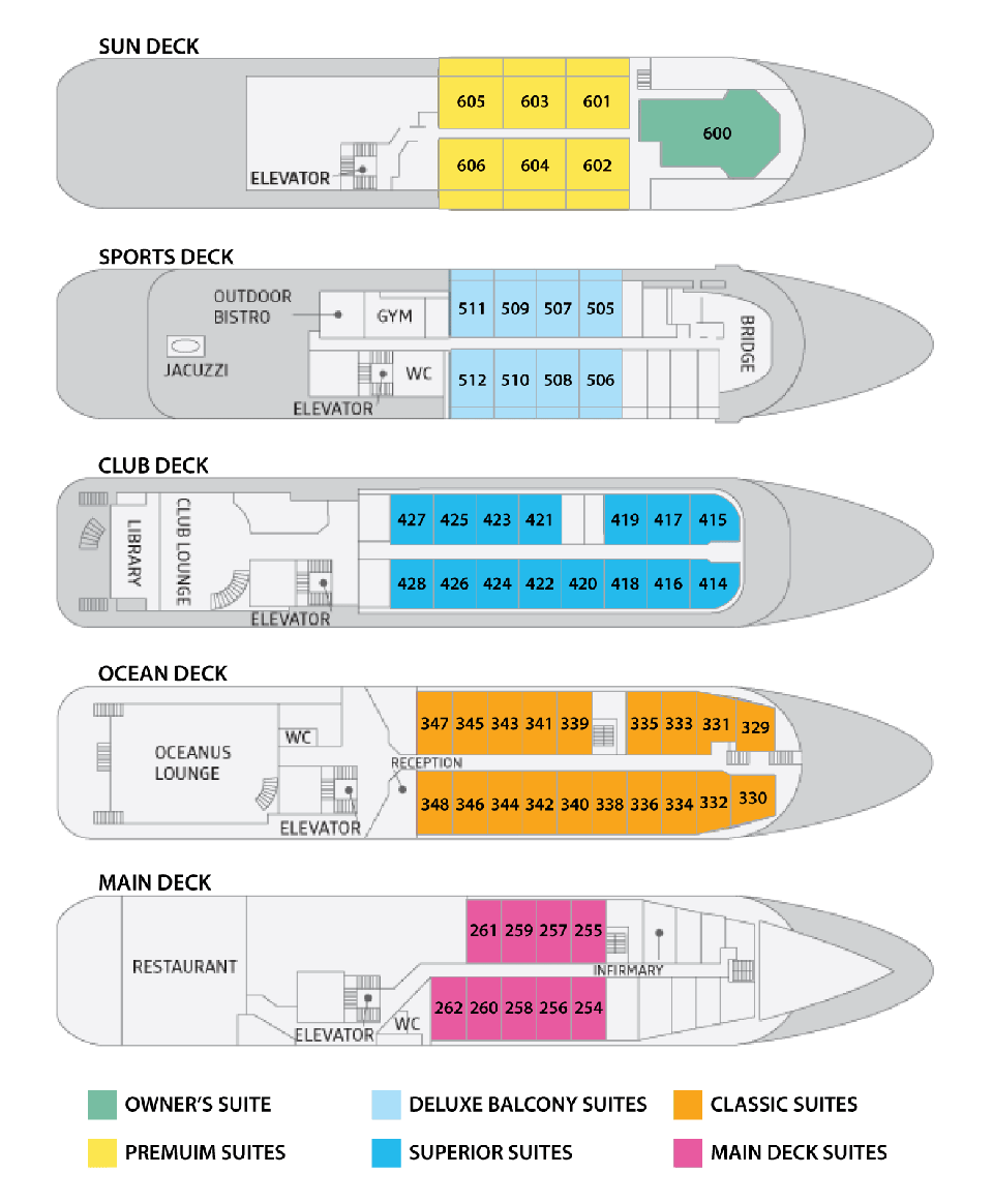 Sea Spirit Deck Plan
