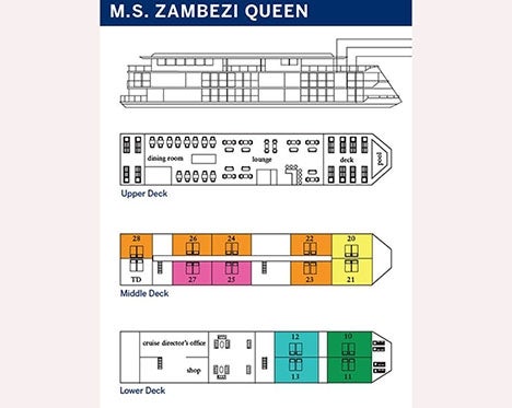 Zambezi Queen Deck Plan