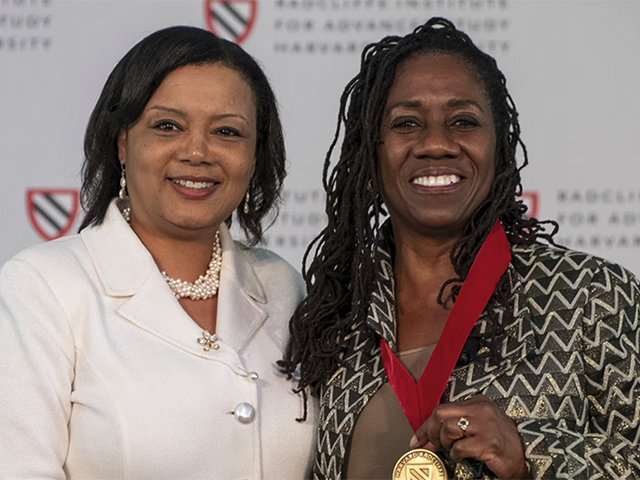 Dean Tomiko Brown-Nagin and 2022 Radcliffe medalist Sherrilyn Ifill