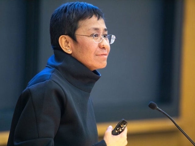 Maria Ressa speaking at Harvard in 2020
