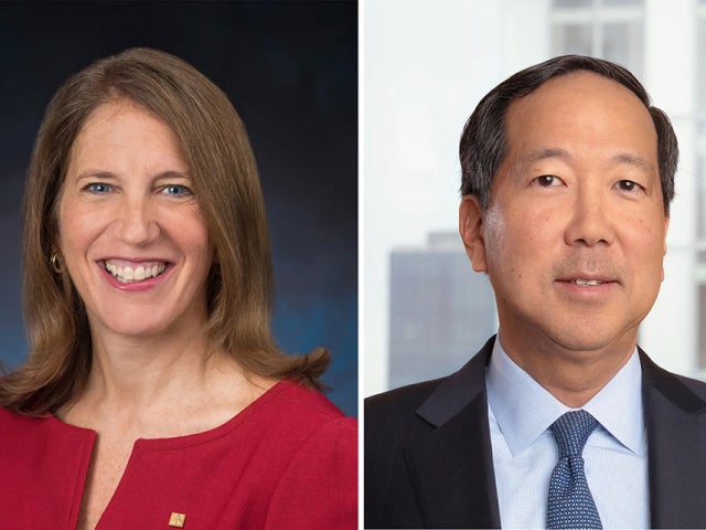 Sylvia Mathews Burwell and Michael S. Chae