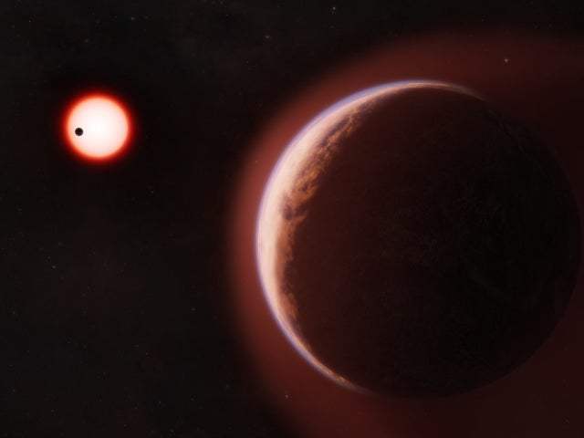 Artist conceptualization of exoplanet LHS 1140 