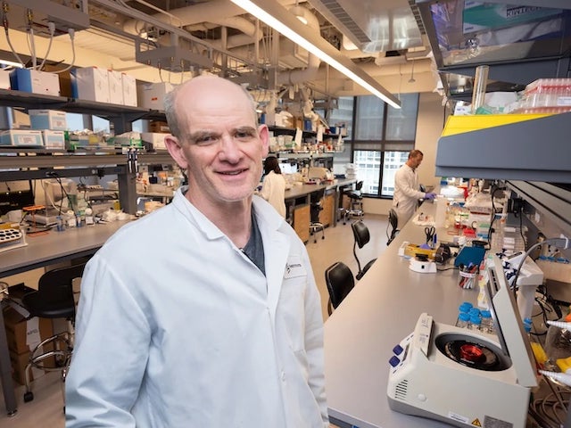 David Mooney in a lab