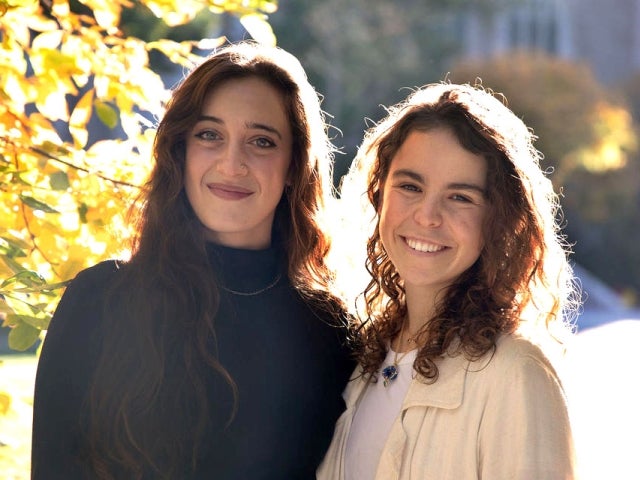 Lia Pikus and Paula Ortiz on the HDS Campus Green