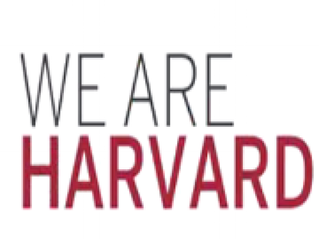 Image of the words "we are Harvard"