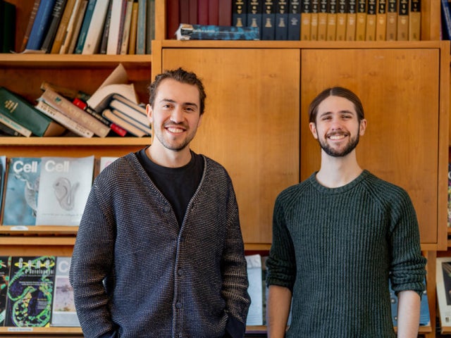 Daniel Faccini, PhD student, and Julius Tabin, PhD student
