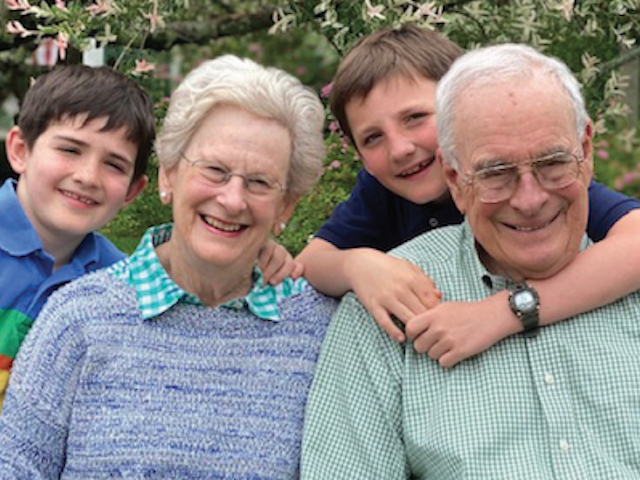 Karen and Warren McFarlan with their grandchildren