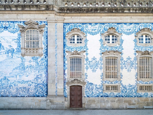 Tiled building in Porto, Portugal