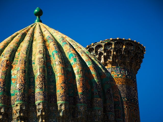 Samarkand, roof of mosque